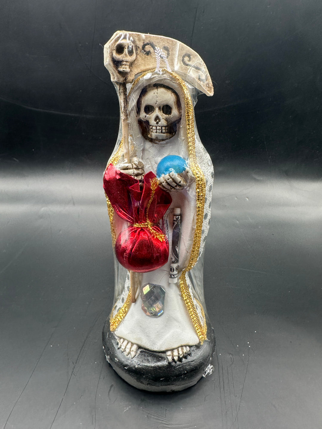 Consecrated Santa Muerte Statue authentic Pregnant Santa Muerte Holy Death Statue Fertility Protection White Santa Muerte Gift Fixed Santa Muerte