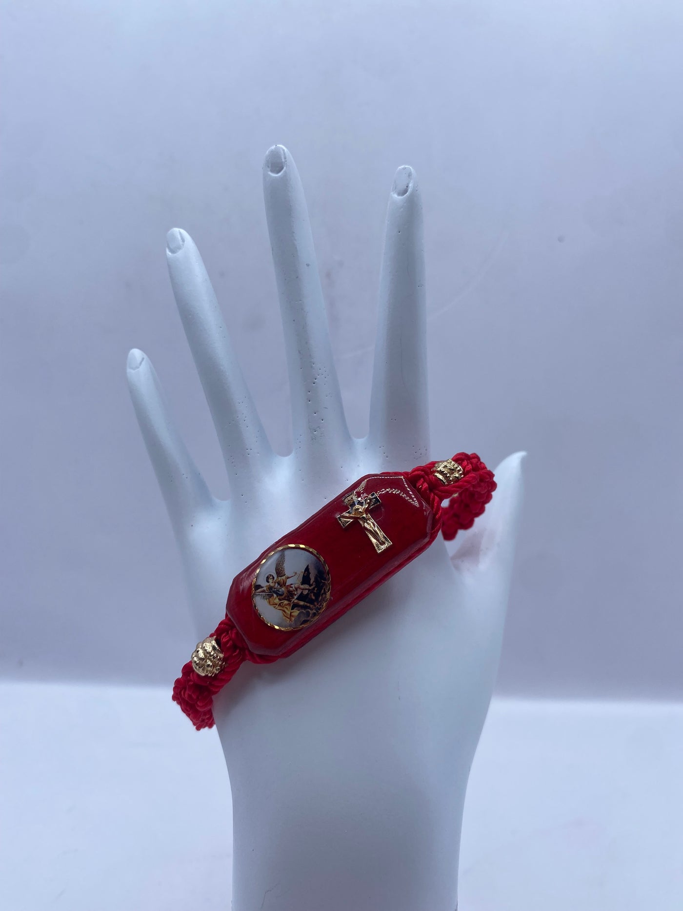 Red Saint Michael bracelet