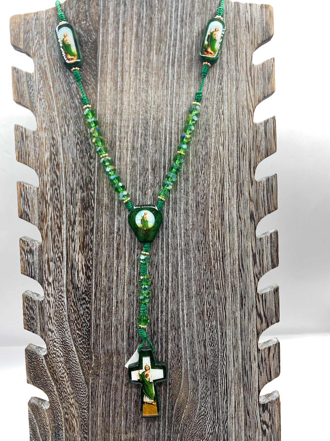 Green Saint Jude Rosary