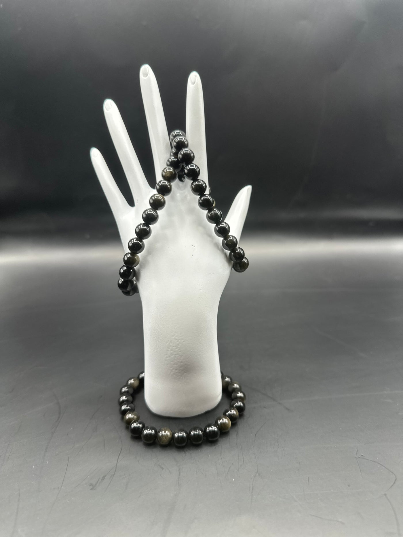 Silver Obsidian Bracelet