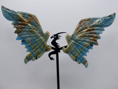 Blue Onyx Crystal Wings