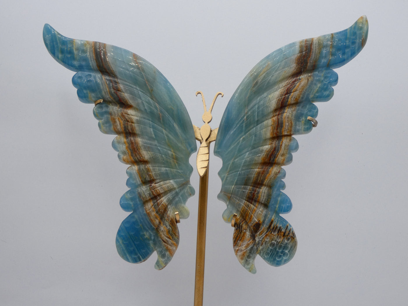 Blue Onyx Crystal Wings