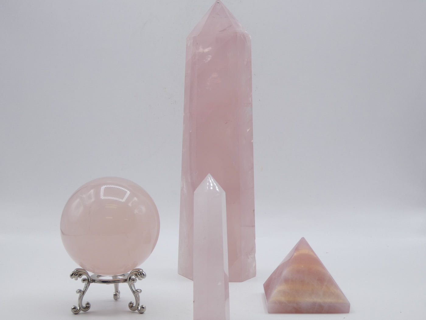 Rose Quartz Towers & Spheres