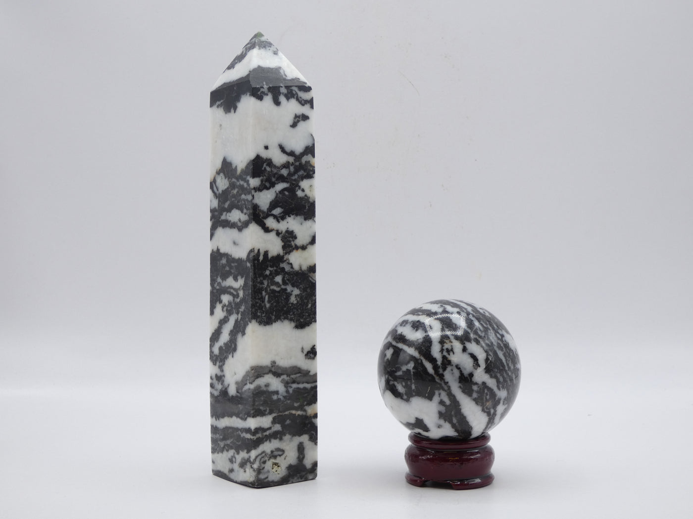 Zebra Jasper Tower & Spheres