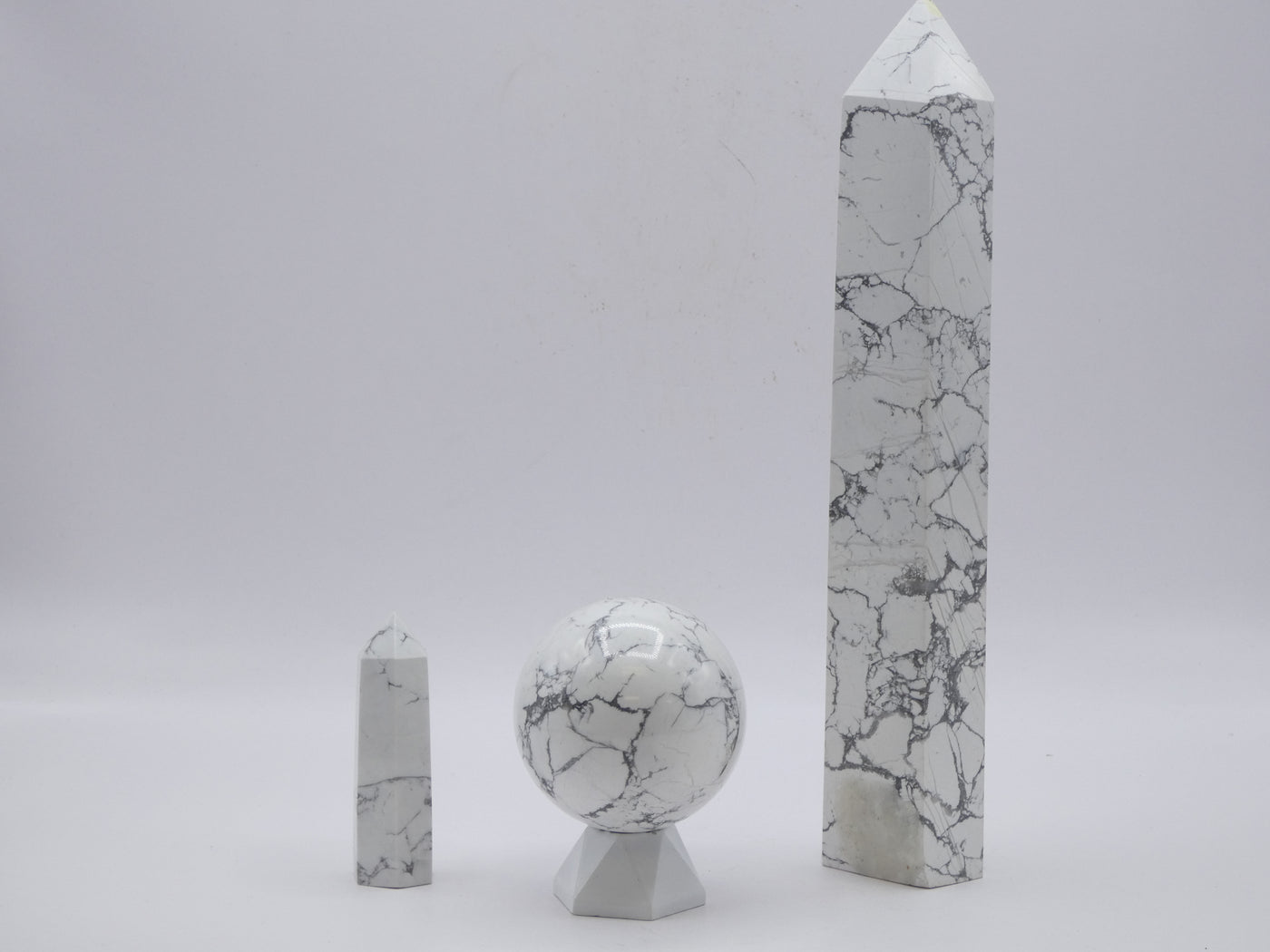 Howlite Towers & Spheres