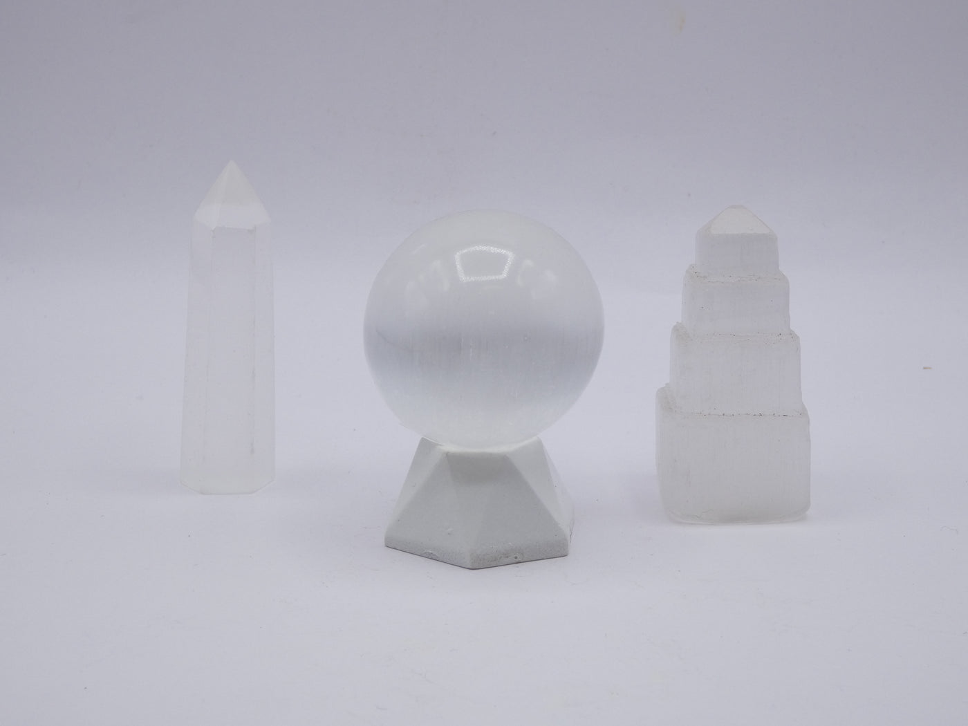 Selenite Towers & Spheres