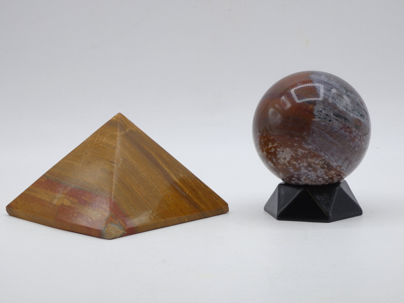 Oceanic Jasper Sphere & Pyramid