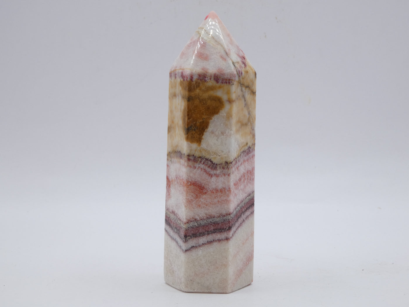 Pink Banded Calcite Tower