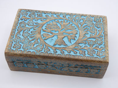 Blue Wood Box