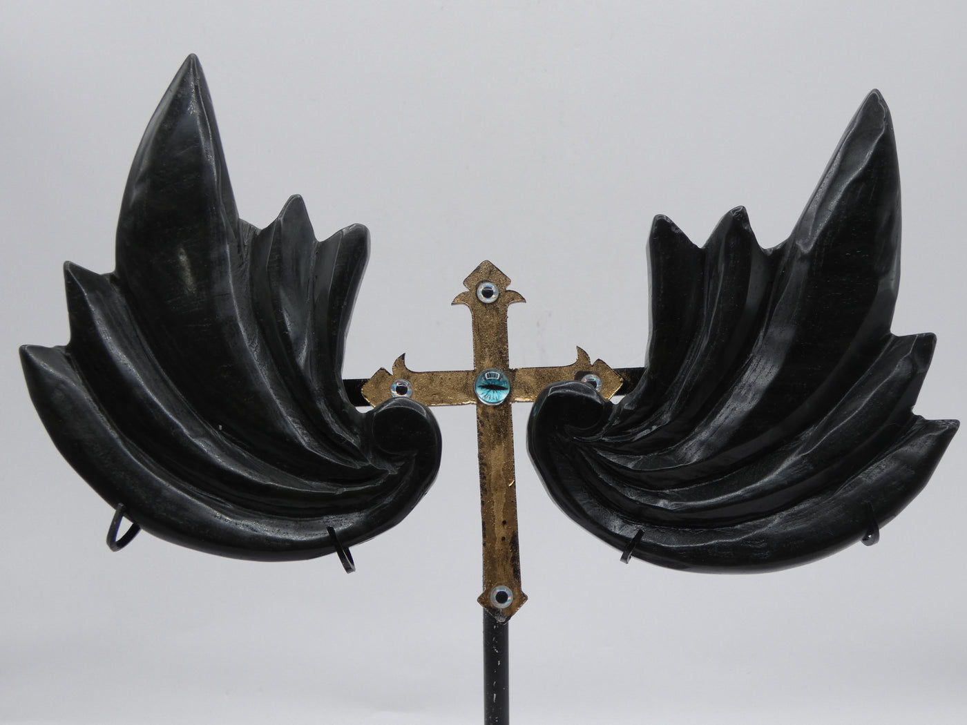 Black Agate Wings with Cross