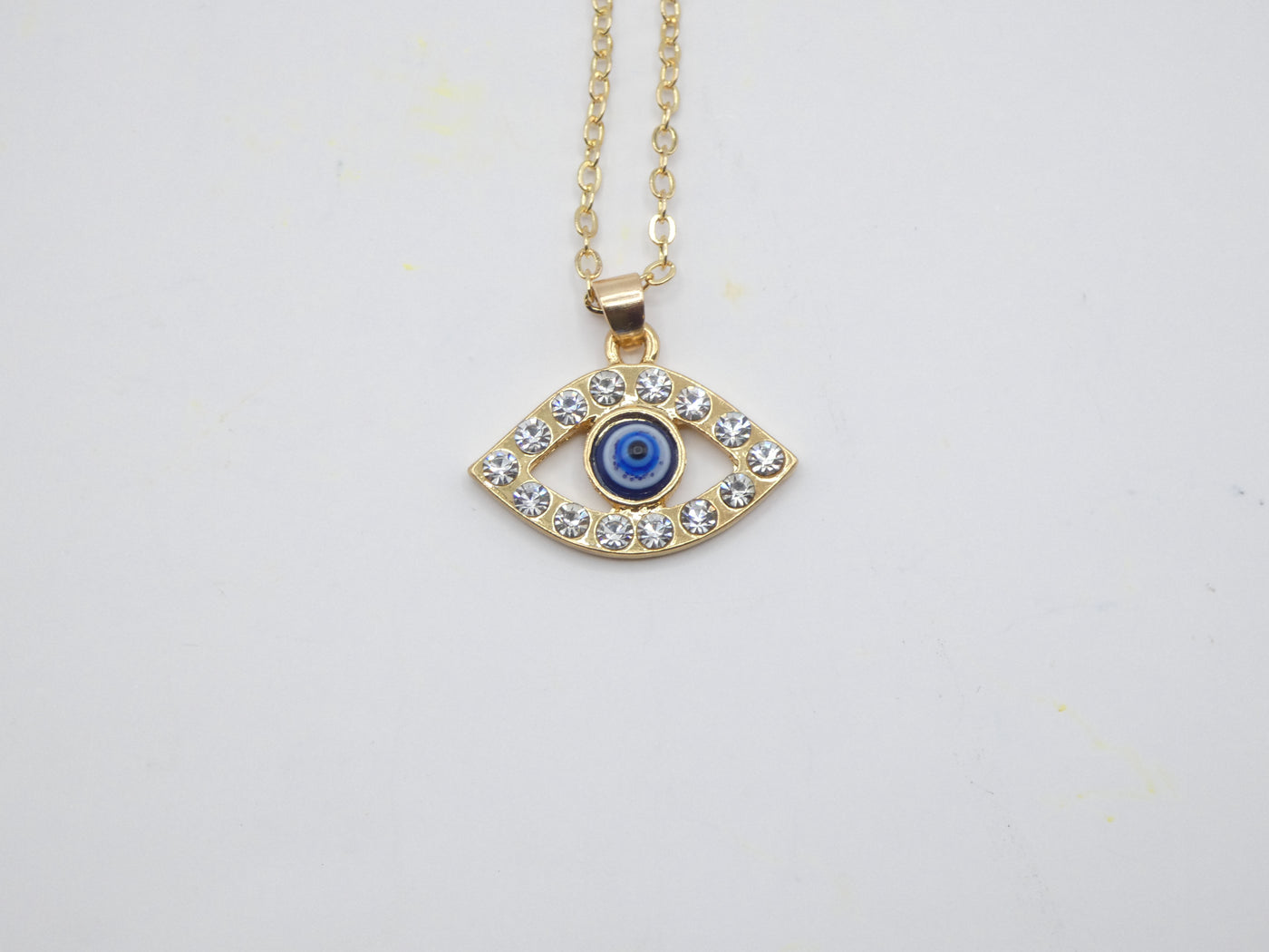 Bejeweled Evil Eye Necklace