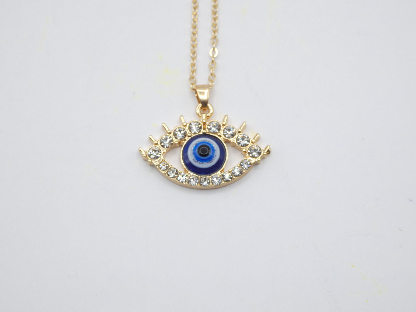 Bejeweled Evil Eye Necklace