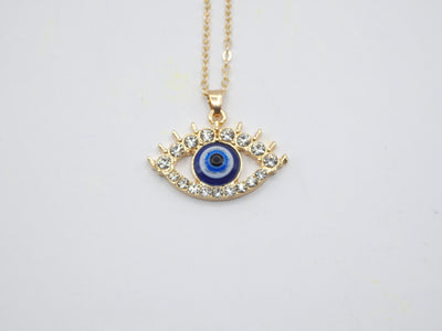 Bejeweled Evil Eye Necklace