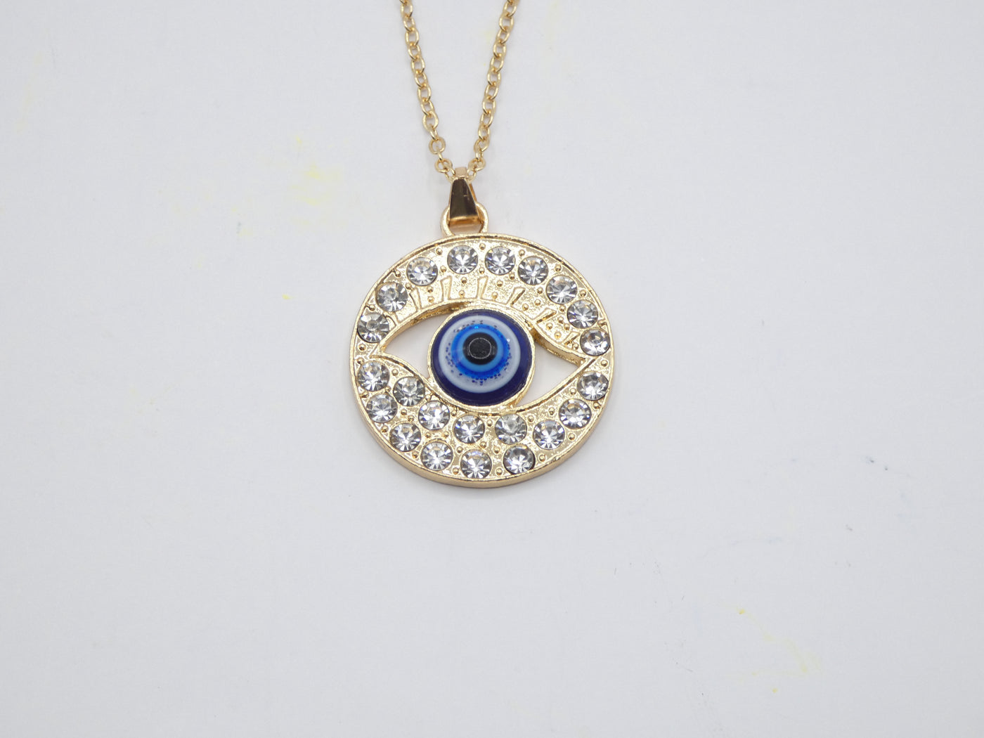 Bejeweled Evil Eye Necklace