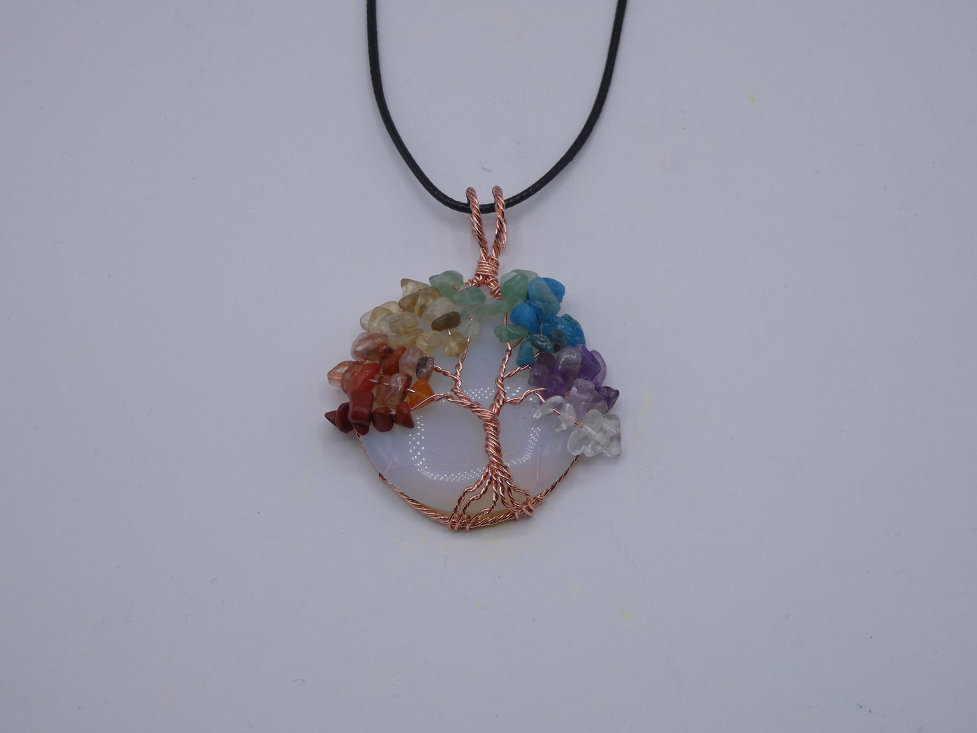 Tree of Life Necklace with Crystal Chips