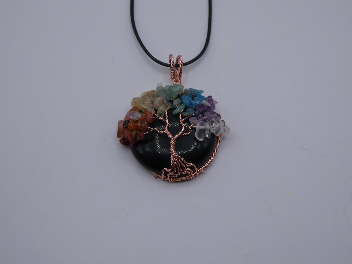 Tree of Life Necklace with Crystal Chips